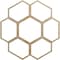 Ekena Millwork Florin Wood Fretwork Pierced Ceiling Medallion, Hickory, 40"OD x 14 1/8"ID x 3/8"T CMWP40X40X0375FOHI - alternate 1
